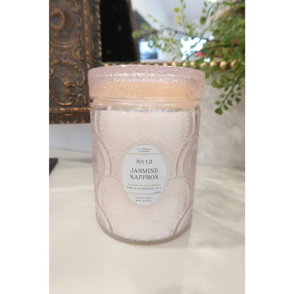 Leoben Co Jasmine Saffron No. 12 Scented Candle Soy Wax Candle 18 oz